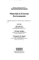 Cover for Materials in Extreme Environments