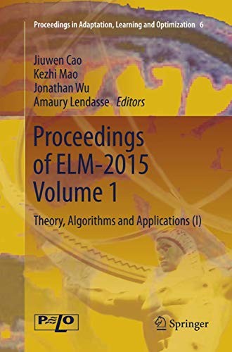 Cover for Proceedings of ELM-2015 Volume 1