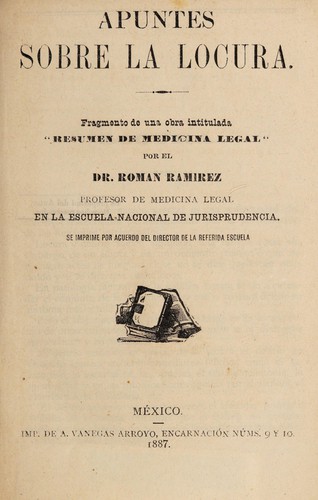 Cover for Apuntes sobre la locura