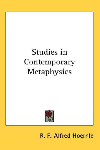 Cover for Studies in Contemporary Metaphysics