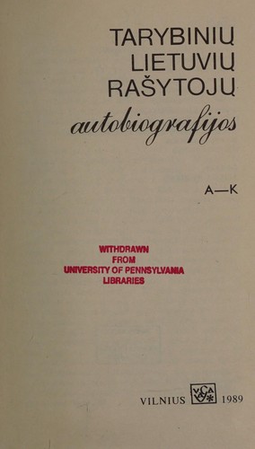 Cover for Tarybinių lietuvių rašytojų