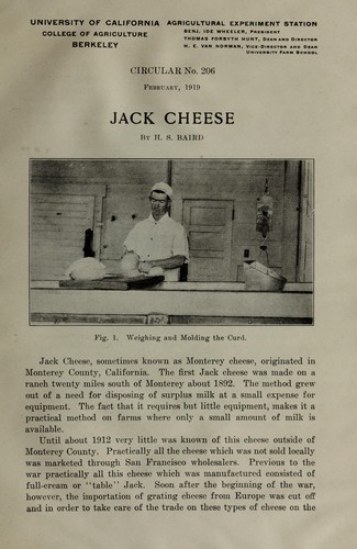 Cover for Jack cheese