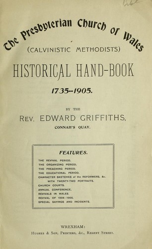 Cover for The Presbyterian Church of Wales (Calvinistic Methodists)
