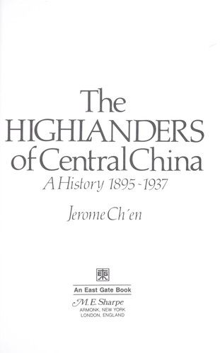 Cover for The highlanders of central China