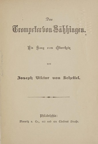 Cover for Der Trompeter von Säkkingen
