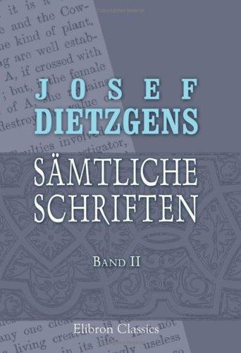 Cover for Josef Dietzgens sämtliche Schriften