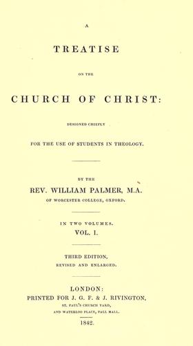 Cover for A treatise on the church of Christ