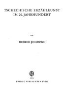 Cover for Tschechische Erzählkunst im 20. [i. e. zwanzigsten] Jahrhundert
