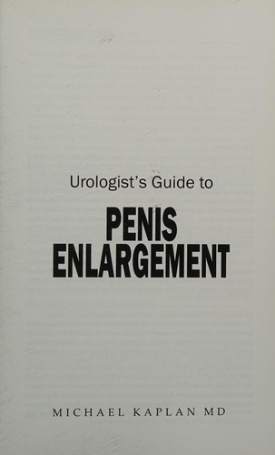 Cover for Urologist's Guide to Penis Enlargement