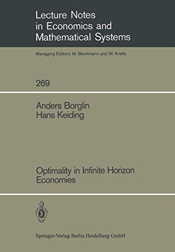 Cover for Optimality in Infinite Horizon Economies