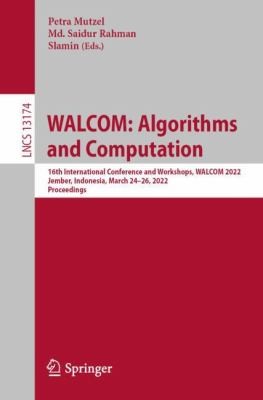 Cover for WALCOM : Algorithms and Computation