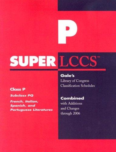 Cover for Superlccs 2006 Schedule Pq