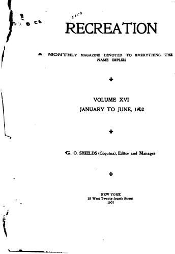 Cover for Recreation