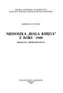 Cover for Niedoszła "Biała Księga" z roku 1940