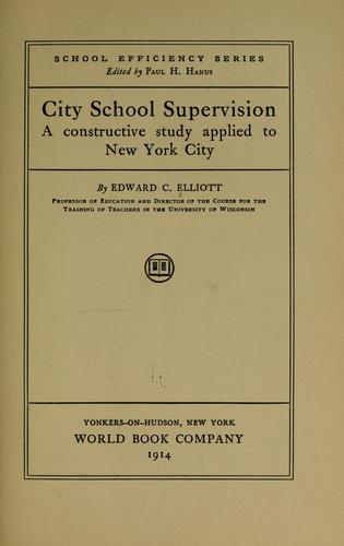 Cover for City school supervision