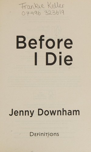 Cover for Before I Die