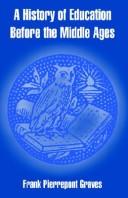 Cover for A History of Education Before the Middle Ages