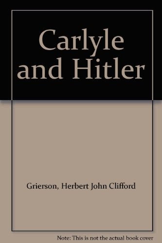 Cover for Carlyle and Hitler.