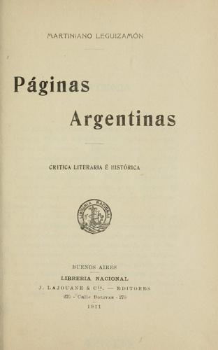 Cover for Páginas argentinas