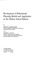 Cover for Development of educational planning models and application in the Chilean school reform