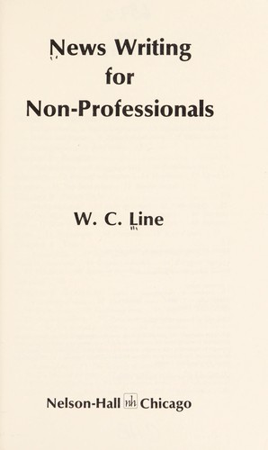 Cover for News writing for non-professionals