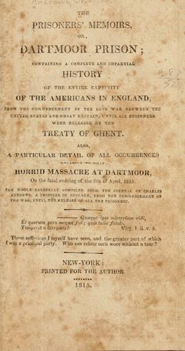 Cover for The prisoners' memoirs
