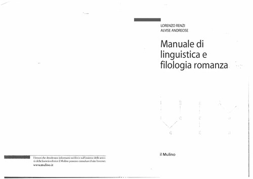 Cover for Manuale di linguistica e filologia romanza