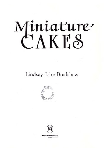 Cover for Miniature Cakes
