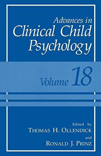 Cover for Advances in Clinical Child Psychology