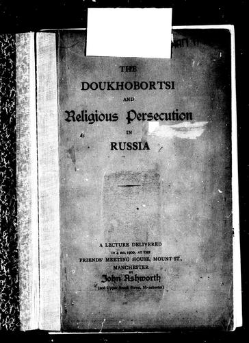 Cover for The Doukhobortsi and religious persecution in Russia