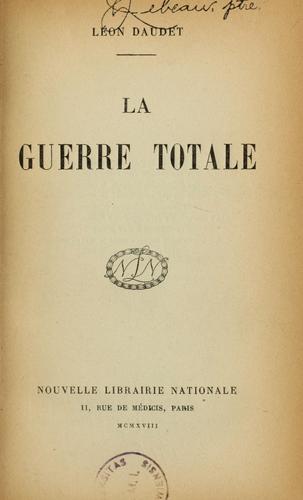 Cover for La guerre totale