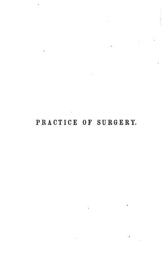 Cover for The Practice of surgery