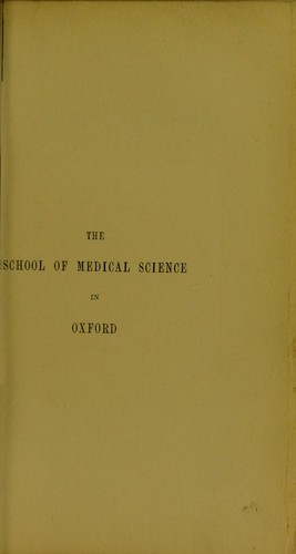 Cover for The School of Medical Science in Oxford