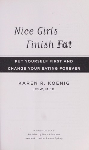 Cover for Nice girls finish fat