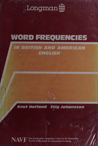 Cover for Word frequencies in British and American English