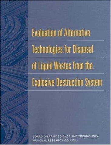 Cover for Evaluation of Alternative Technologies for Disposal of Liquid Wastes from the Explosive Destruction System
