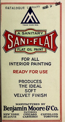 Cover for Sani-flat, sanitary flat oil paint