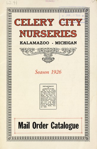 Cover for Celery City Nurseries season 1926
