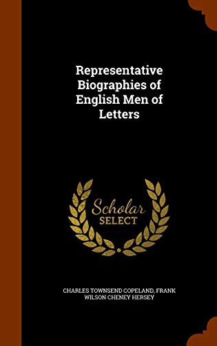 Cover for Representative Biographies of English Men of Letters