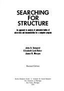 Cover for Searching for structure; an approach to analysis of substantial bodies of micro-data and documentation for a computer program