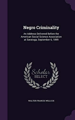 Cover for Negro Criminality