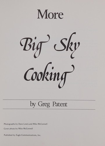 Cover for More Big Sky cooking