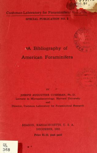 Cover for bibliography of American Foraminifera