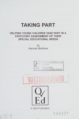 Cover for Taking Part
