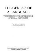 Cover for The genesis of a language