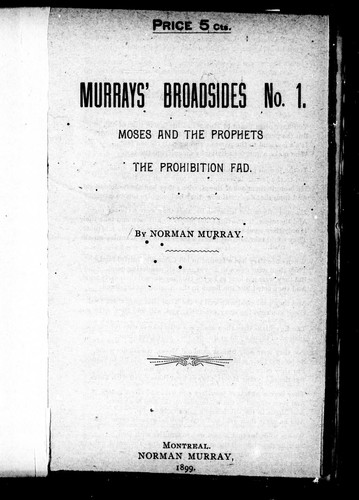 Cover for Moses and the prophets