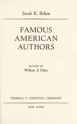 Cover for Famous American Authors