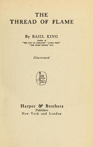 Cover for The thread of flame
