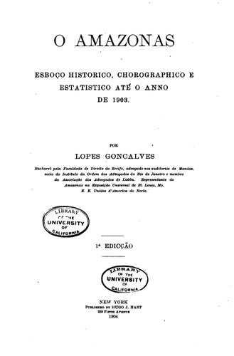 Cover for O Amazonas