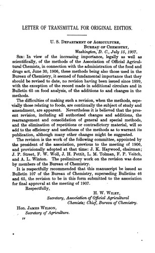 Cover for Official and Provisional Methods of Analysis